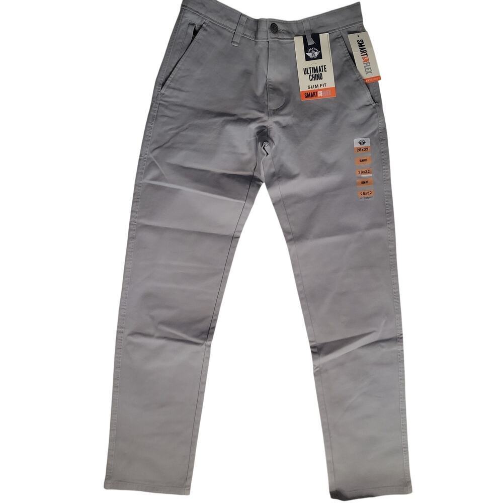 Men's Dockers Lt. Grey Ultimate Chino pants Slim Fit Smart 360 Flex‎ 28x32